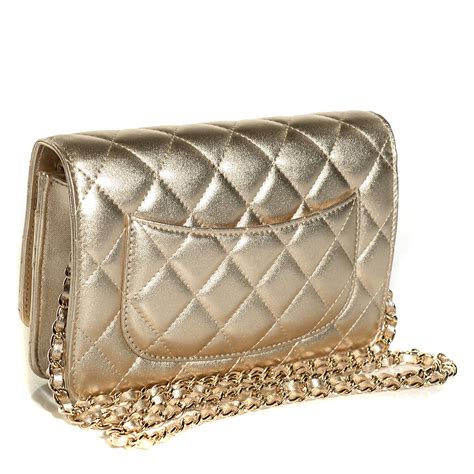 chanel metallic leather wallet on chain|where to buy chanel wallet.